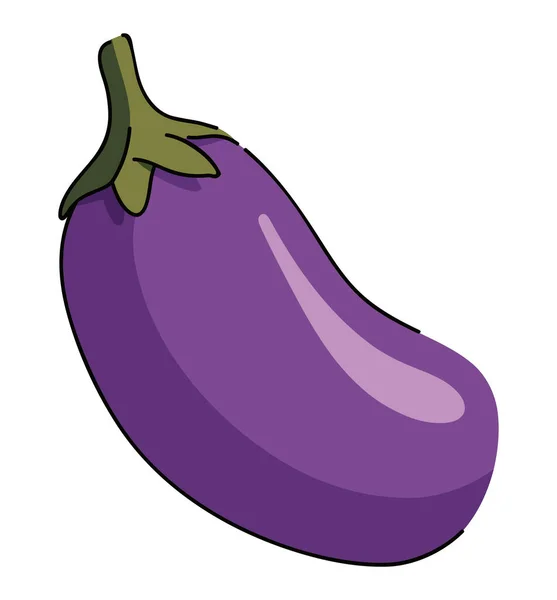 Purple Eggplant Design Vector Isolated — Stock Vector