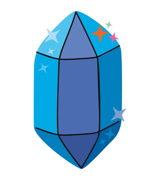 Magischer Kristall Design Vektor Isoliert — Stockvektor