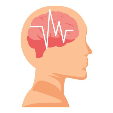 İnsan beyni profil vektörü izole edildi