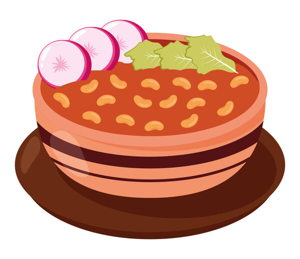 mexican food chili beans vector isolated