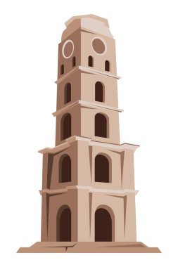 Pakistan cunningham saat kulesi vektörü izole edildi