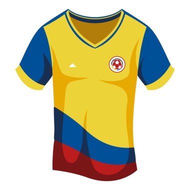 futbol Kolombiya gömlek vektörü izole