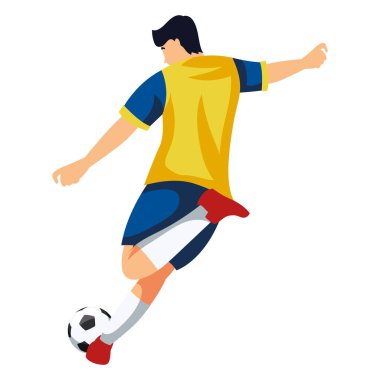 futbol Kolombiyalı oyuncu vektörü izole edildi