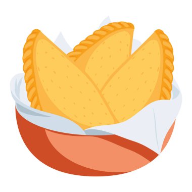 queijo kek Brezilya yemek vektörü izole