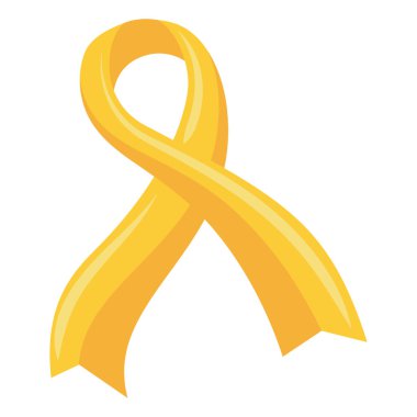 Çocukluk kanseri günü sarı kurdele çizimi
