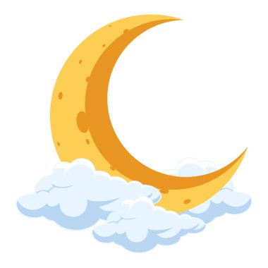 hilal ve bulut çizimi