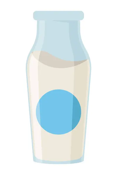 Вектор Свіжої Ілюстрації Пляшки Молока Ліцензійні Стокові Ілюстрації