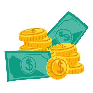 zekat zenginliği para illüstrasyon vektörü