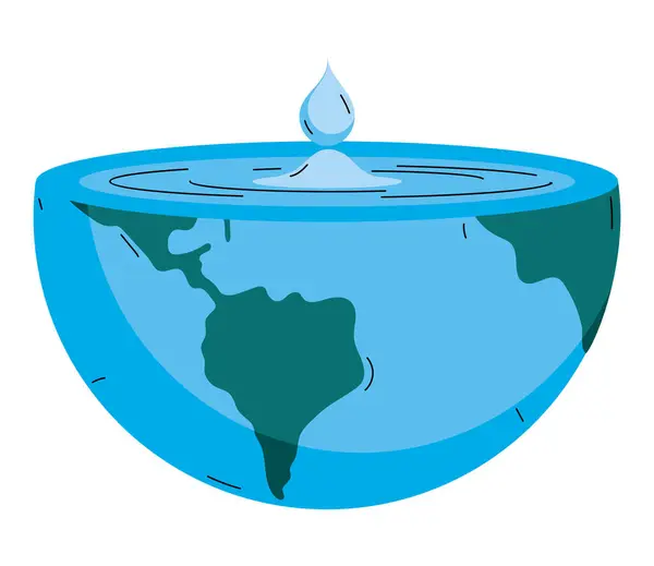 Dia Água Vetor Ilustração Ambiental Vetores De Stock Royalty-Free