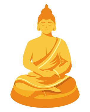 Waisak Buddha kutlama illüstrasyon tasarımı