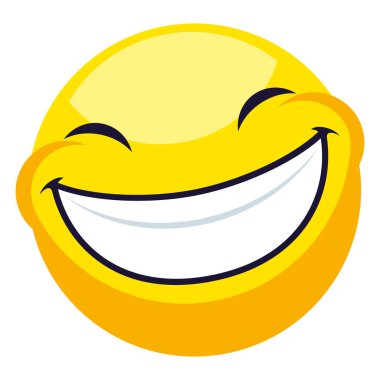 Gülümseme günü emoji yüzü izole tasarımı
