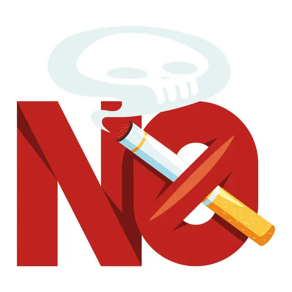 Zákaz Kouření Den Reklama Izolovaný Design Vektorová Grafika