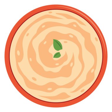 Humus günü aperatifleri izole edilmiş tasarım