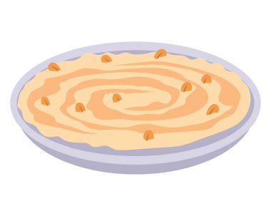 Humus günü mutfağı izole edilmiş tasarım