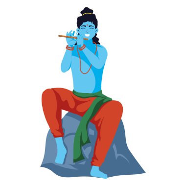 Tanrı Krishna 'nın doğum günü kutlaması izole