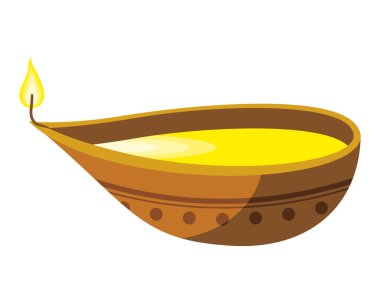 diwali diya lamp isolated icon