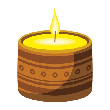 diwali diya lamba süsü izole