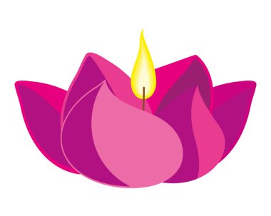 diwali diya lamba şekli izole