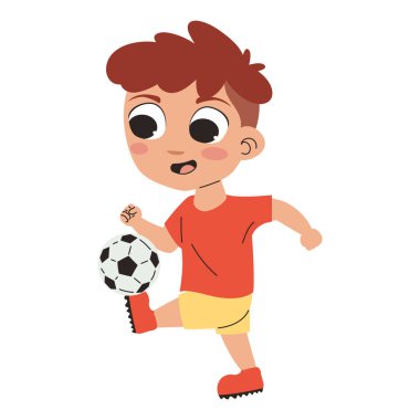 Çocuklar futbolcu sporu yalnız