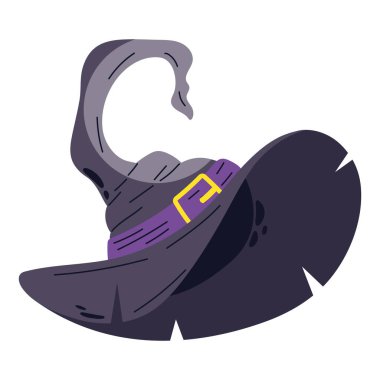 Cadılar Bayramı kostüm cadı şapkası izole