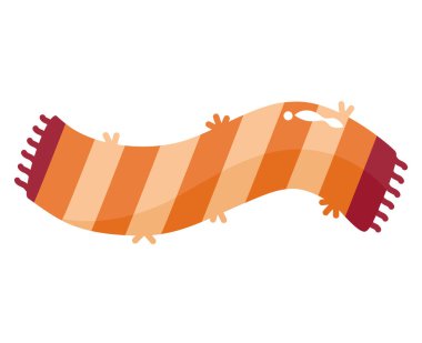 Eşarp örmek sonbahar giysileri izole