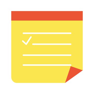 Ofis malzemeleri kağıt notu izole edildi