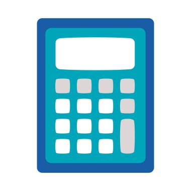 Hesap makinesi ofis malzemeleri izole edilmiş simge