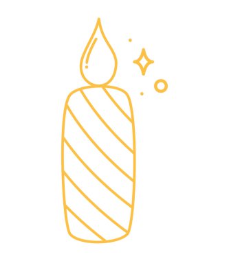 Mutlu yıllar yanan mum izole.