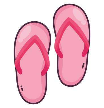 parmak arası terlikler, izole yaz giysileri.