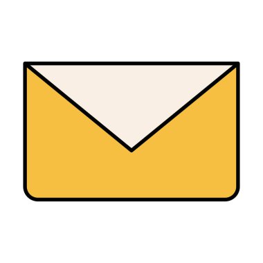 e- posta zarfı izole edilmiş simge