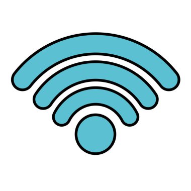 internet wifi sinyali izole edilmiş simge