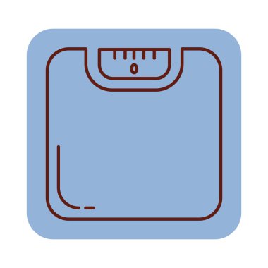 dijital banyo ölçekli izole edilmiş simge