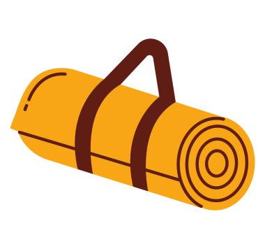 yoga mat ekipmanları izole edilmiş simge