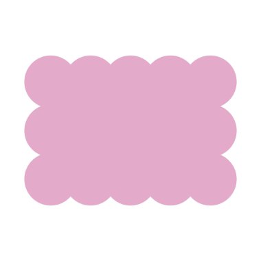 pembe bulut geometrik şekil simgesi izole edildi