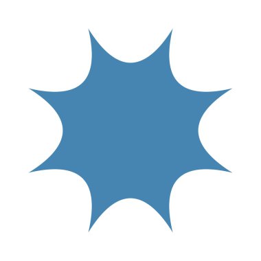 parlak mavi yıldız geometrik şekil simgesi izole edildi