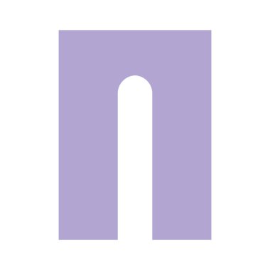 kare kemer geometrik şekil tasarım simgesi izole