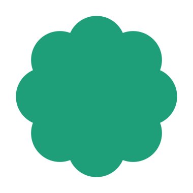 yeşil çiçek etiketi geometrik şekil simgesi izole