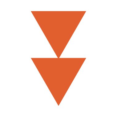 üçgen geometrik şekil simgesi izole edildi