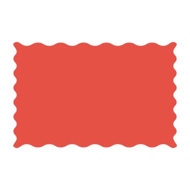 kırmızı dikdörtgen çerçeve geometrik şekil tasarım simgesi izole