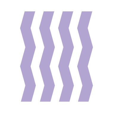 Leylak zig zag geometrik şekiller simgesi izole