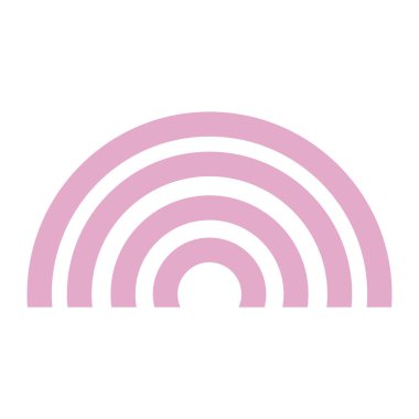 pembe gökkuşağı geometrik şekil tasarım simgesi izole