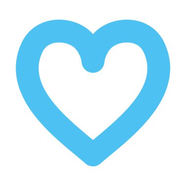 mavi kalp geometrik şekil tasarımı simgesi izole edildi