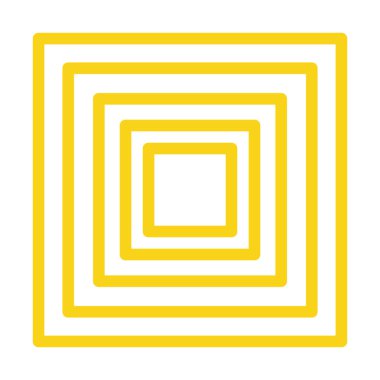 kare çizgi geometrik şekil tasarım simgesi izole