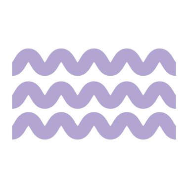 mor dalgalar geometrik şekil tasarım simgesi izole