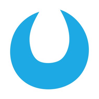 mavi ay el çizilmiş simge izole