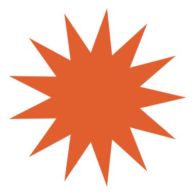 çizgi roman patlaması geometrik şekil tasarımı simgesi izole