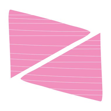 Pembe üçgenler el çizimi simgesi izole