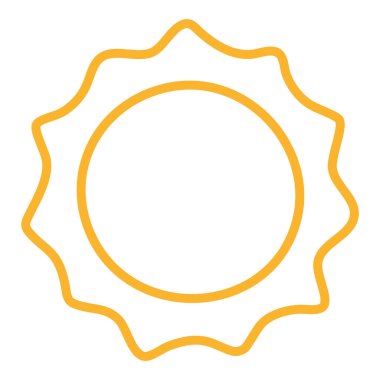 sun hand drawn icon isolated