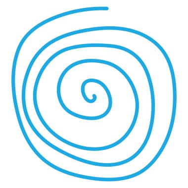 spiral çizgi çizilmiş el simgesi izole edildi