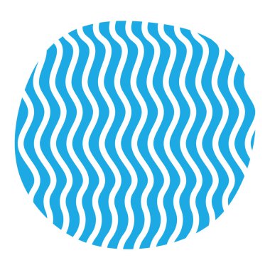 soyut mavi dalgalar elle çizilmiş simge izole
